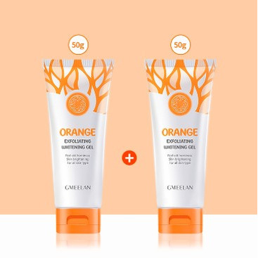 GMEELAN orange exfoliating whitening gel - เจลขัดผิวหน้าและผิวกาย, 50g ทำความสะอาดผิว