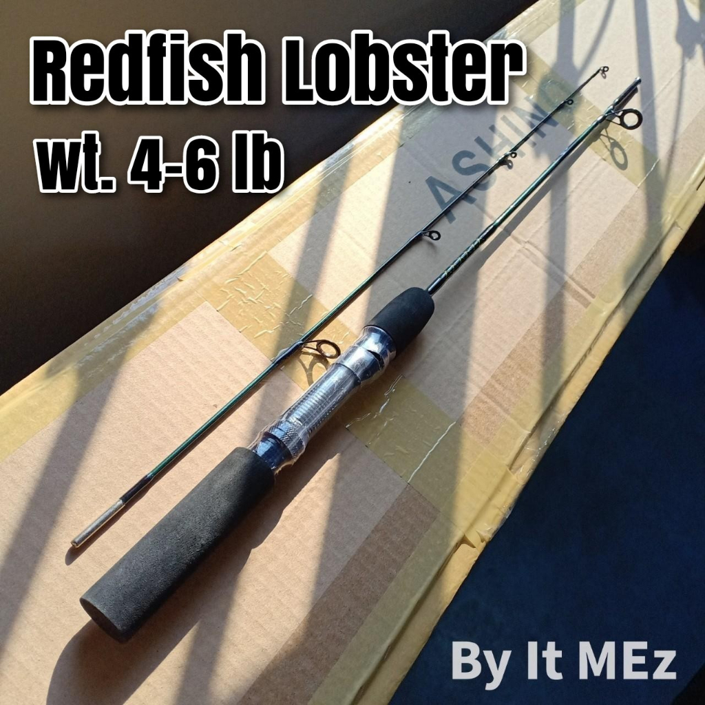 ของแท้ ราคาถูก ❗❗ คันเบ็ดตกปลา คันเบ็ดตกกุ้ง Redfish Lobster ความยาว 3.6 ฟุต ตัวคัน 2 ท่อน Line Wt. 4-6 lb Spinning
