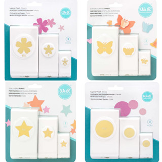 We R Memory Keepers Layering Punches 3/Pkg ที่เจาะกระดาษ 3 ชิ้นใน แพ็ค