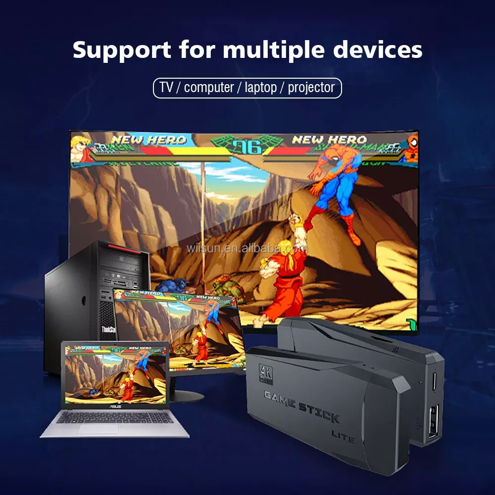 M8 เกมคอนโซลวิดีโอเกมคลาสสิก 10000 Games In 1 Tv 64Gb เกมคอนโซล  HDMI