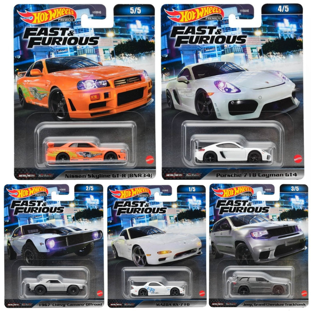 โมเดลรถเหล็ก Hot Wheels Fast & Furious 2023 ลิขสิทธิ์แท้100% ล้อยาง แพ็ค  Preminm | Shopee Thailand