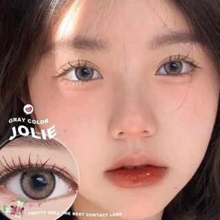 คอนแทคเลนส์ รุ่นใหม่ Jolie ยี่ห้อ Pretty doll มีสี เทา ตาล สายตาปกติ