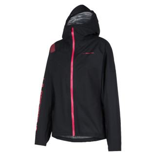 LA SPORTIVA POCKETSHELL JKT WOMEN BLACK/HIBISCUS - เสื้อกันลมกันฝนสำหรับวิ่ง วิ่งเทรล ผู้หญิง