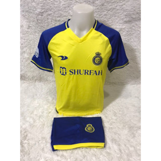 ชุดกีฬา ทีมAl Nassr 23/24 สีเหลือง  ชุดฟุตบอล ชุดทีมฟุตบอล ชุดออกกำลังกาย มีเสื้อพร้อมกางเกงค่ะ