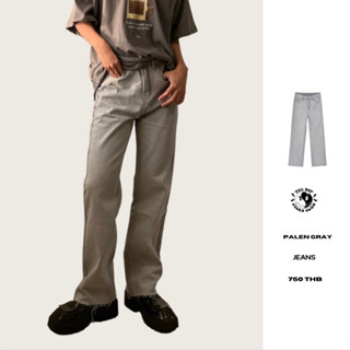 THEBOY-PALEN GRAY JEANS กางเกงยีนส์ทรงกระบอกใหญ่