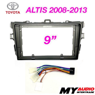 หน้ากาก TOYOTA ALTIS 2008-2013 สำหรับจอ 9 นิ้ว