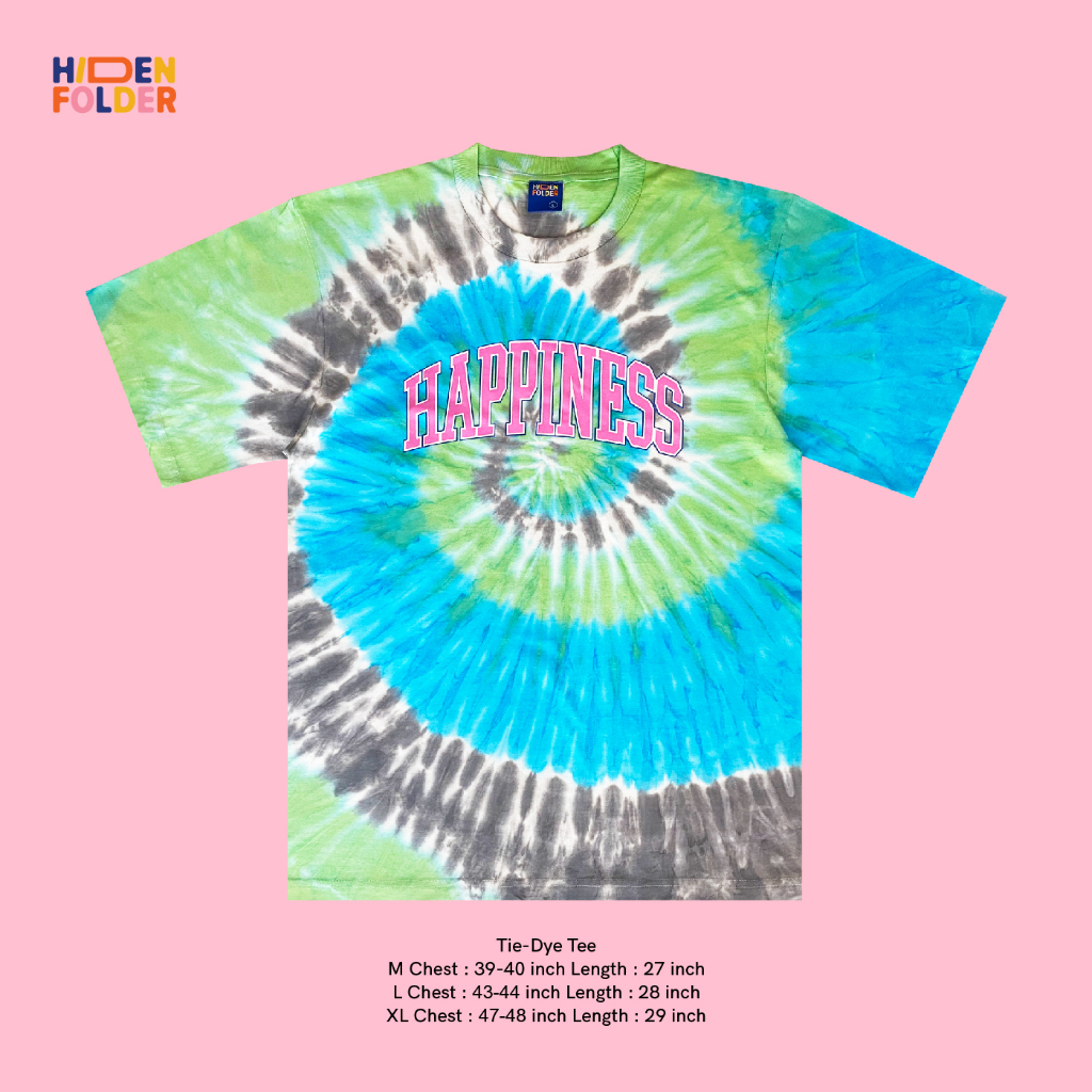 Hidden Folder (HAPPINESS: Tie-dye) เสื้อยืด hiddenfolder เสื้อมัดย้อม มัดย้อม เสื้อมัดย้อมผู้หญิง Un