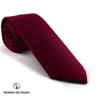 Giorgio Del Sarto Necktie 7.5 cm Red with Fabric Texture เนคไทสีแดงมีเท็กเจอร์