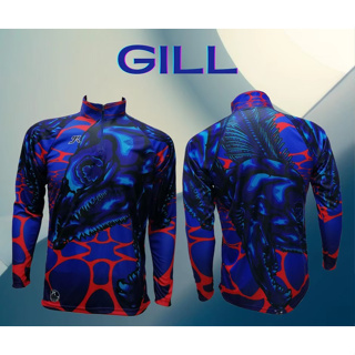 เสื้อตกปลา JK Thailand เสื้อกันยูวี ลาย GILL ป้องกันรังสี UV 80% แห้งเร็ว