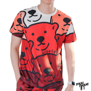 MUUNIQUE JP.T-shirt เสื้อยืด รุ่น Red Face Bear