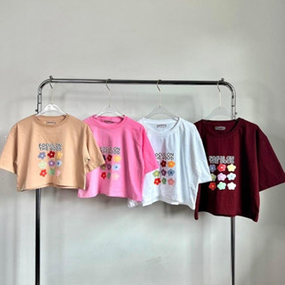 เสื้อครอป รุ่น Focus on the good ตะกร้ารวม 4 ไซต์