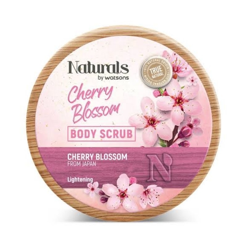 แ​ท้​ 1️⃣0️⃣0️⃣%🔥Naturals​ cherry blossom​ body​ scrub​ by​ watsons 200g