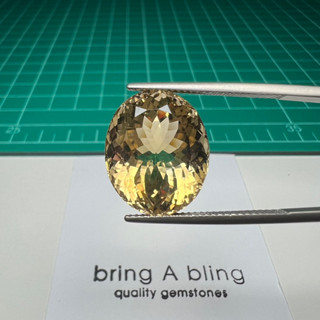 ซิทริน Citrine น้ำหนัก 17.60 ct (17.5x14.4x11.7)mm เม็ดนี้สวยมากเหสีองทอง พลอยธรรมชาติ ไม่ผ่านการปรุงแต่ง ไฟเต็ม สะอาด