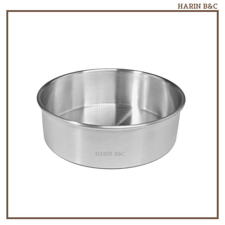 พิมพ์เค้ก 1ปอนด์ พิมพ์เค้กกลม 1ปอนด์ มีก้น / ถอดก้น    Aluminium Cake Pan 16x5cm