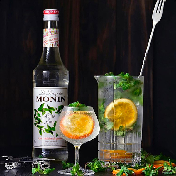 (HomeKoffee) MONIN Mojito Mint Syrup โมนิน ไซรัปโมจิโต้ มิ้นท์ บรรจุขวด 700 ml. น้ำเชื่อม MONIN กลิ่