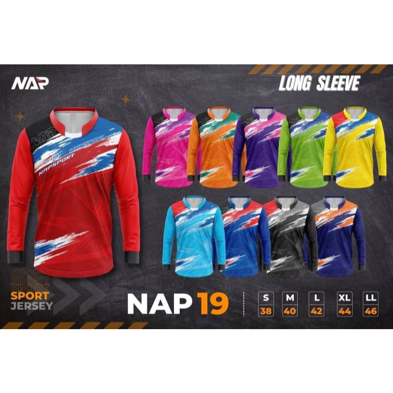 ขายส่งเเพค10ตัว เสื้อกีฬาแขนยาว Nap sport Nap19  ขายส่ง