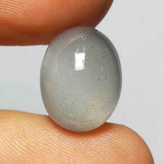 พลอย หลังเบี้ย มูนสโตน มุกดาหาร สีเทา ธรรมชาติ ดิบ แท้ ( Unheated Natural Moonstone ) 7.31 กะรัต