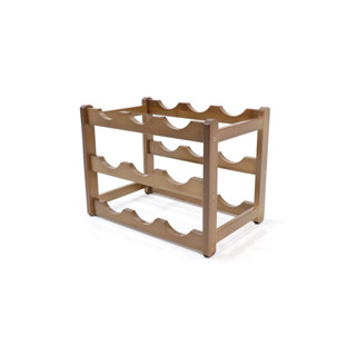 Bamboo Wine Rack ชั้นวางขวดไวน์ไม้ไผ่ 3 ชั้น วางได้ 9 ขวด 24x36x25 cm ST220406-1