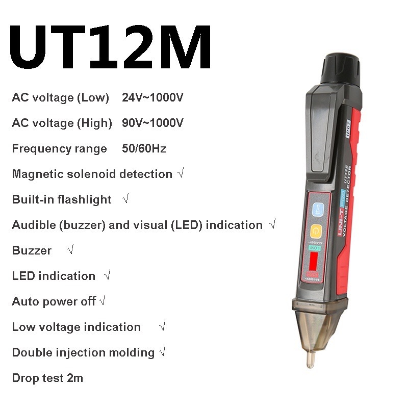 UNI-T PRO UT12M ปากกาวัดไฟแบบไม่สัมผัส กันฝุ่น รูปที่ 5
