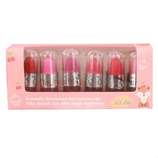 (OB-1244N) เซตลิปจิ๋ว 12 แท่ง โอบิวซ์ OBUSE Mini Lipstick Moisturized