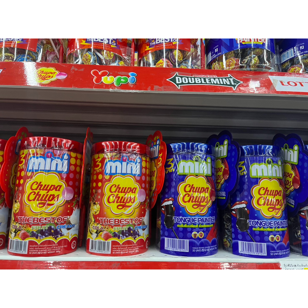 Chupa Chups mini อมยิ้ม จูปาจุ๊ป มินิ ขนาด 300กรัม ( มี 50 ไม้ )