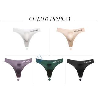 กางเกงในจีสตริงผู้ชาย(G-string) มีเป้า ไร้ขอบ ALLMIX สุด sexy ผ้า Nylon(EUM3)