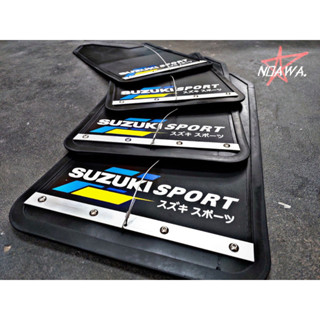 บังโคลนรถยนต์ ลาย SUZUKI SPORT เพลทเงินอลูมิเนียม