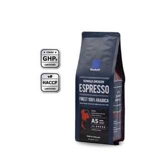 Bluekoff A5 เมล็ดกาแฟไทย อาราบิก้า100% เมล็ดกาแฟคั่ว (Dark Roast) (1 ถุง บรรจุ 250 กรัม)