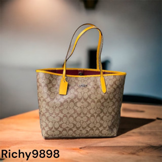 กระเป๋าสะพายไหล่ COACH 5696 CITY TOTE IN SIGNATURE CANVAS