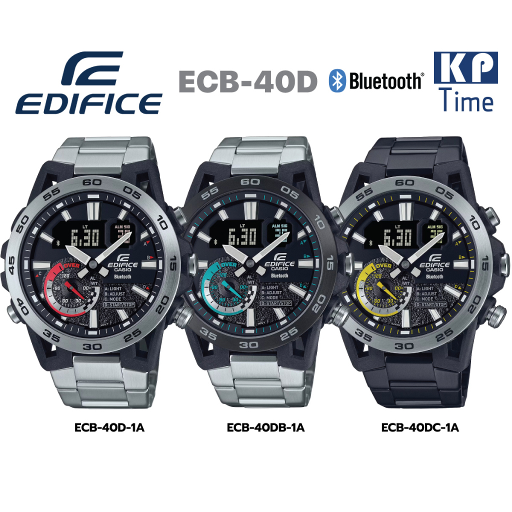 Casio Edifice SOSPENSIONE ECB-40 นาฬิกาข้อมือผู้ชาย สายสแตนเลส ของแท้ประกันศูนย์ CMG