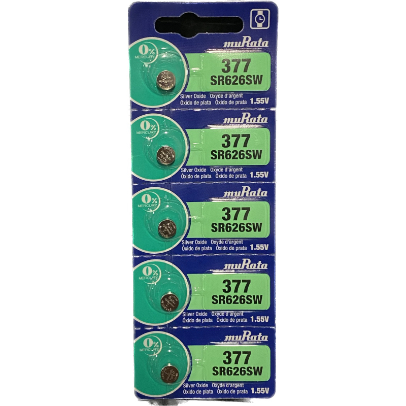 ถ่านกระดุม ถ่านนาฬิกา ถ่านรีโมท MURATA 377(SR626SW)