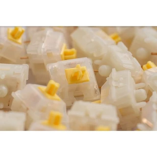 [พร้อมส่ง] Gateron Milky Yellow PRO - Factory Lubed - Linear Switch 5 pin ลูบ​มาแล้วจากโรงงาน​ สวิตช์​ ​คีย์บอร์ด​
