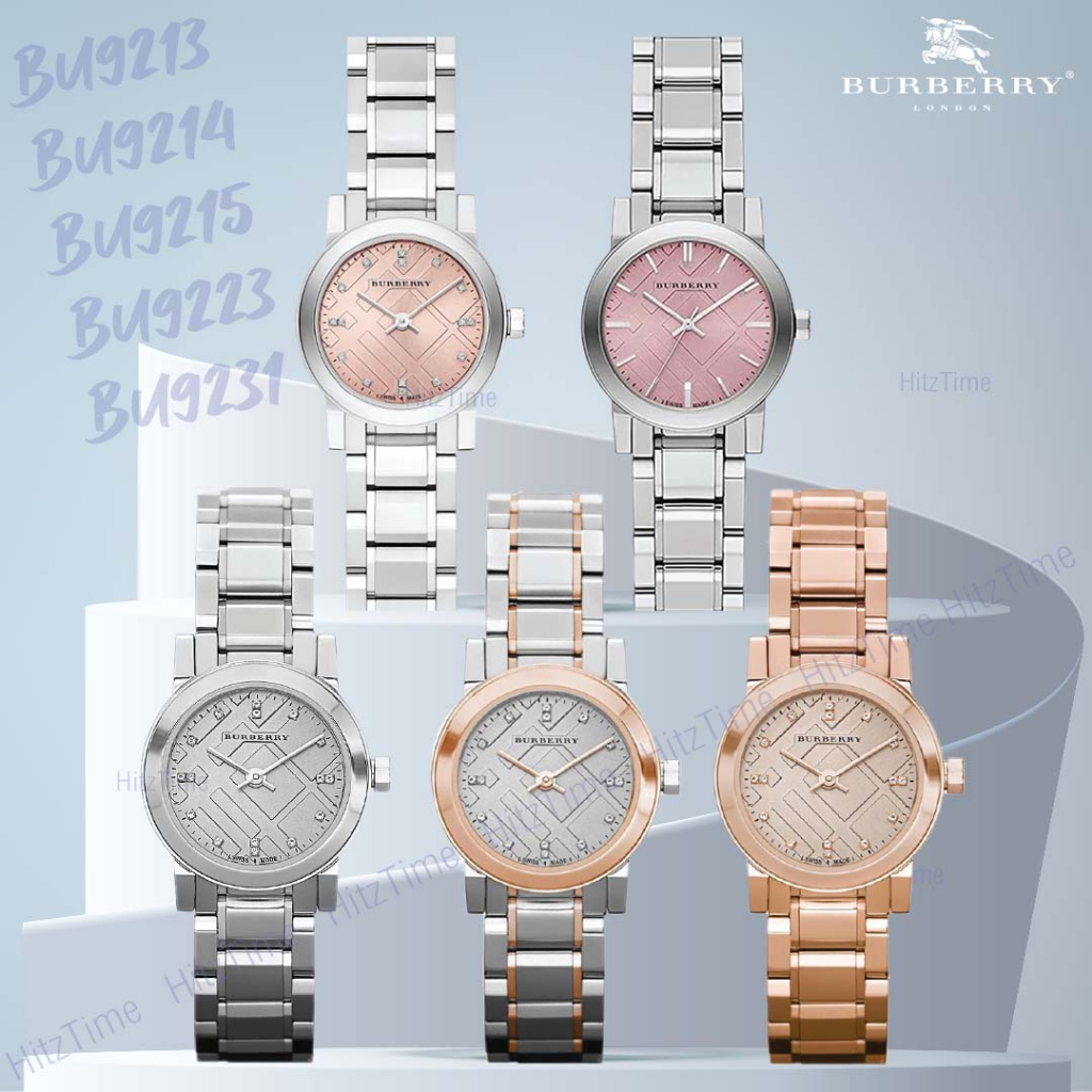 นาฬิกา Burberry นาฬิกาข้อมือผู้หญิง แบรนด์เนม ของแท้ รุ่น BU9213 BU9214 แบรนด์ Burberry Watchbrand น