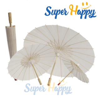 ร่มไม้กระดาษสีขาว DIY ขนาด 20CM,30CM,40,60CM Paper umbrella