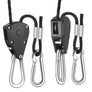 รอกแขวนไฟปลูกต้นไม้ รอกแขวนไฟปรับระดับได้ Rope Ratchet Hanger