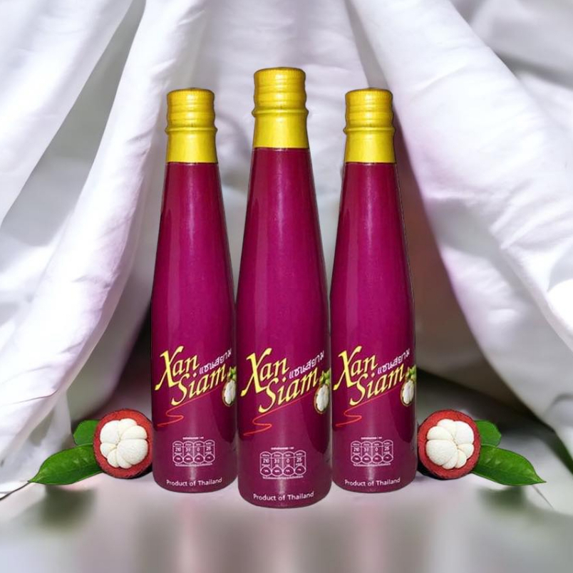 แซนสยามน้ำมังคุด XanSiam เครื่องดื่มน้ำมังคุดสกัดเข้มข้น ของแท้100% (1ลัง 12ขวด)