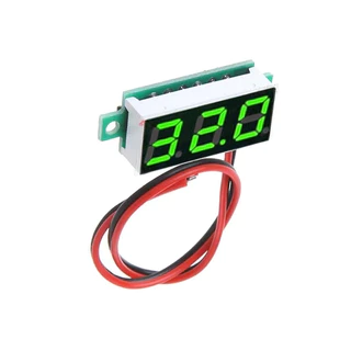 โวลต์มิเตอร์ดิจิทัล DC 2.5V-30V ขนาด 0.28 นิ้ว แผงโวลต์มิเตอร์ดิจิทัล LED สีแดง ฟ้า เหลือง เขียว วัดโวลท์12v 24v