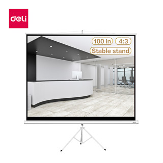 จอโปรเจคเตอร์ พร้อมขาตั้ง Projector Screen จอรับภาพ 4K แบบตั้งพื้น ขาตั้ง 3 ขา  แขวนผนัง encoremall