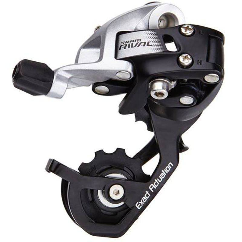 SRAM Rival 22 Rear Derailleur - 11 Speed Short Cage Black/Silver ตีนผีขาสั้น  จักรยาน11สปีด