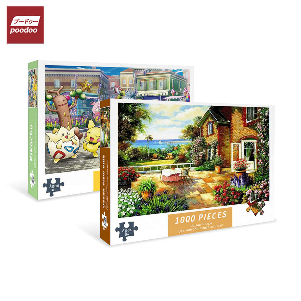 poodoo ตัวต่อจิ๊กซอว์ 1000 ชิ้น ของเล่นฝึกสมาธิ สำหรับเด็กและผู้ใหญ่ มีลายให้เลือกเยอะมาก