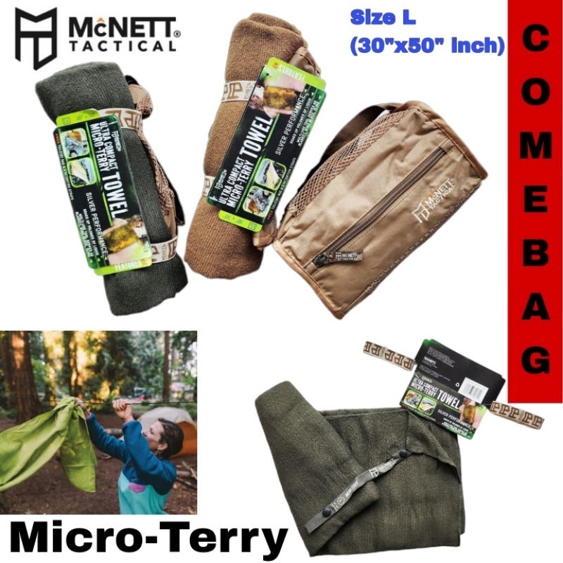 Micro-Terry ผ้าเช็ดตัวไมโครไฟเบอร์แบบยืดหยุ่นได้ Size L ( 30"x50") นิ้ว