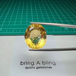 ซิทริน Citrine น้ำหนัก 18.90 ct (18.2x15.7x11)mm เม็ดนี้สวยมากเหสีองทอง พลอยธรรมชาติ ไม่ผ่านการปรุงแต่ง ไฟเต็ม สะอาด