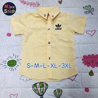 M0053 เสื้อเชิ้ตเด็ก แขนสั้น ปักลายน่ารัก