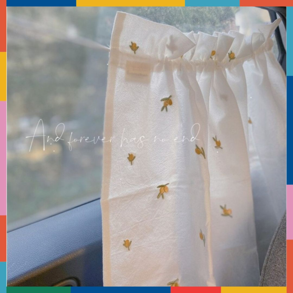 BabyBua ม่านบังแดดรถยนต์ ผ้าหนาไม่บาง สไตล์เกาหลี พร้อมส่งจากไทย ที่บังแดด ป้องกันความร้อน ป้องกันรังสียูวี ป้องกันUV
