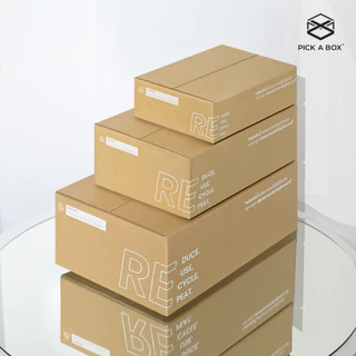กล่อง ECO BOX (Size 00) - 20 ใบ : กล่องพัสดุรักษ์โลกผลิตจากเยื่อไม้รีไซเคิล PICK A BOX
