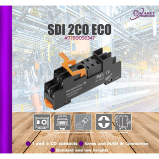 SDI 2CO ECO 7760056347 Relay Base for 2 contacts