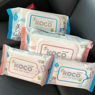 ทิชชู่เปียก KOCO baby wet wipes Baby Powder ขนาด 100 แผ่น