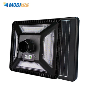 MODI ไฟถนนสวมเสาโซล่าเซลล์ 300W 3colors แสงขาว/คูลไวท์/เหลือง UFO ไม่รวมเสา พลังงานแสงอาทิตย์