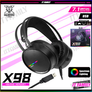 หูฟังเกมมิ่ง🎧 Nubwo X98 Gaming Headset 7.1 Virtual USB 2.0 มี 2 สี **รับประกันศูนย์ 2ปี