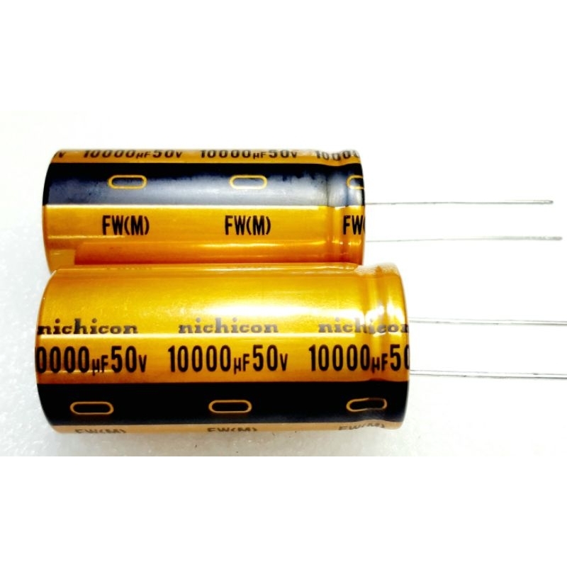 Nichicon FW 10000uf 50v capacitor ตัวเก็บประจุ คาปาซิเตอร์
